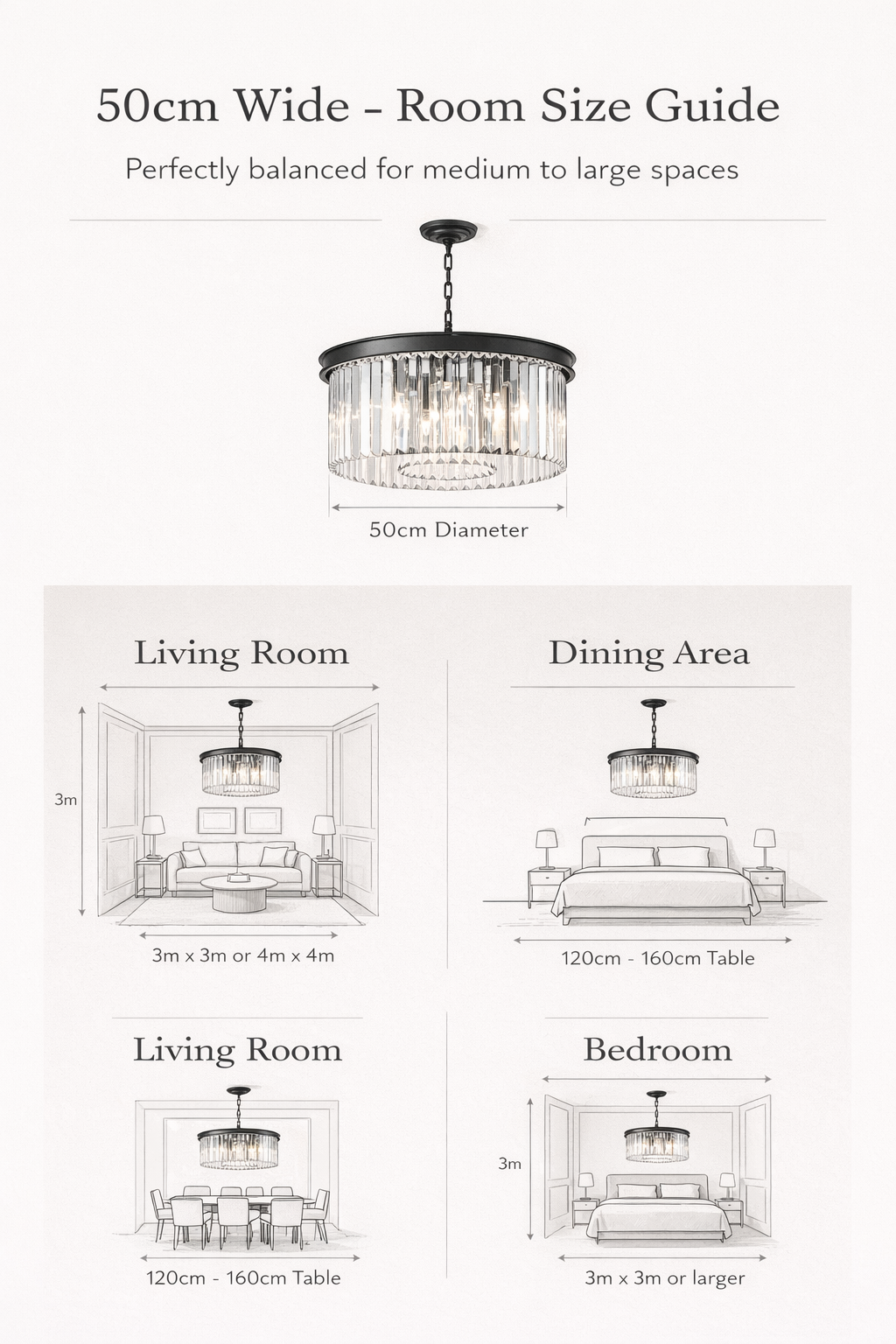 Carolina Large Crystal Chandelier Ceiling Light