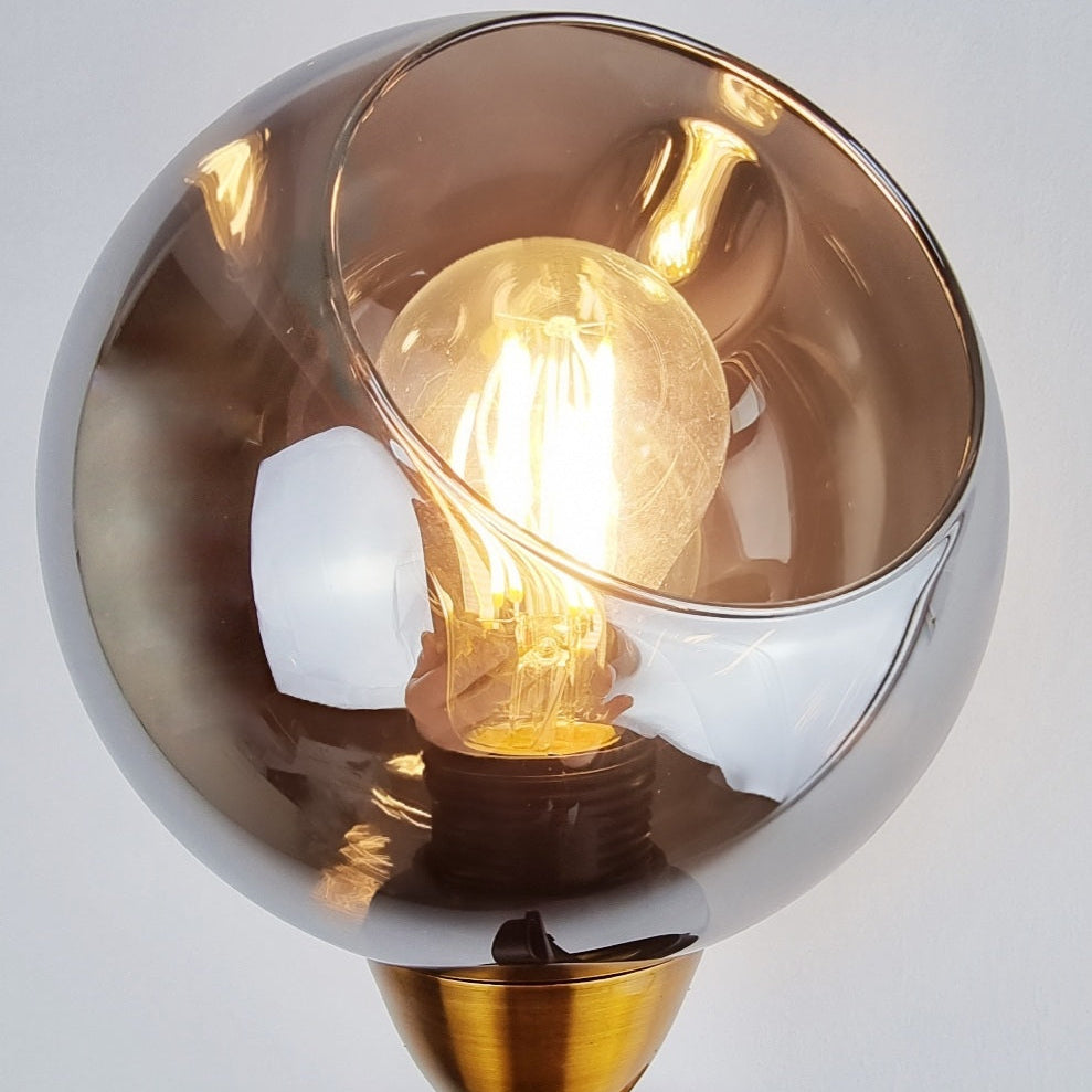 Grafton Wall Light – Smoked Glass & Brass