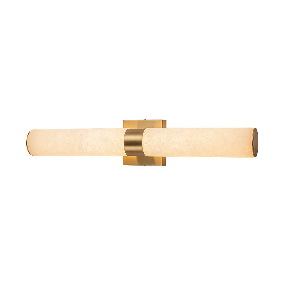 Glitre wall sconce brass finish lit — GildNest UK