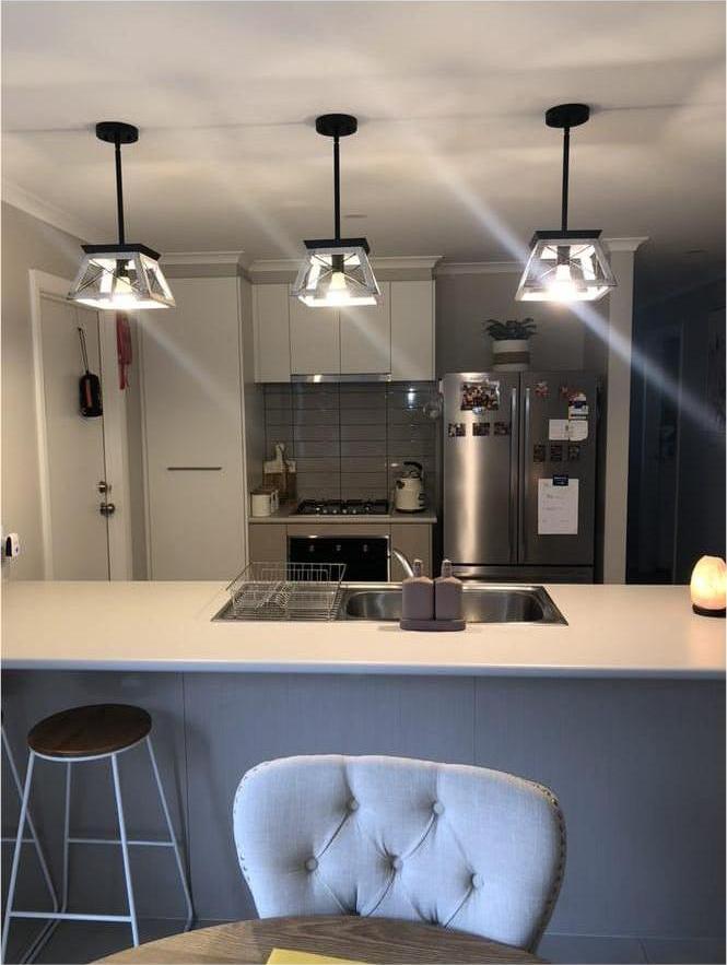 Single-Light Square Rustic Pendant Light