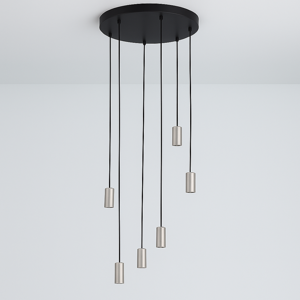 Roma 6 Light Spiral Pendant – Architectural Drop Chandelier