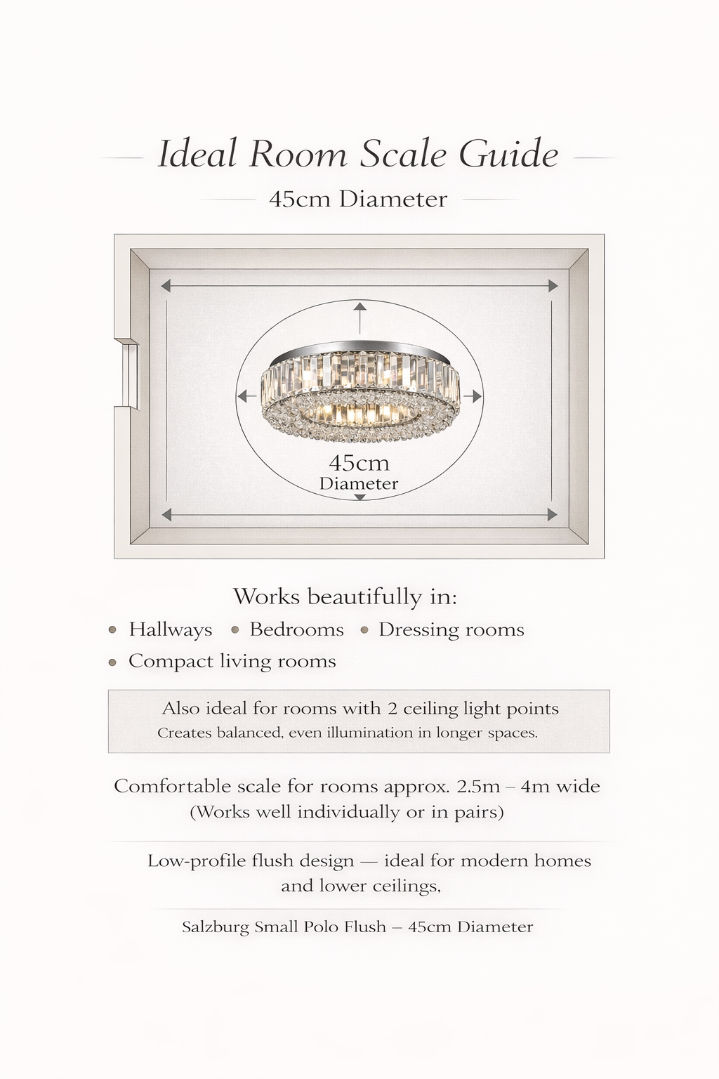Salzburg Small Crystal Polo Flush