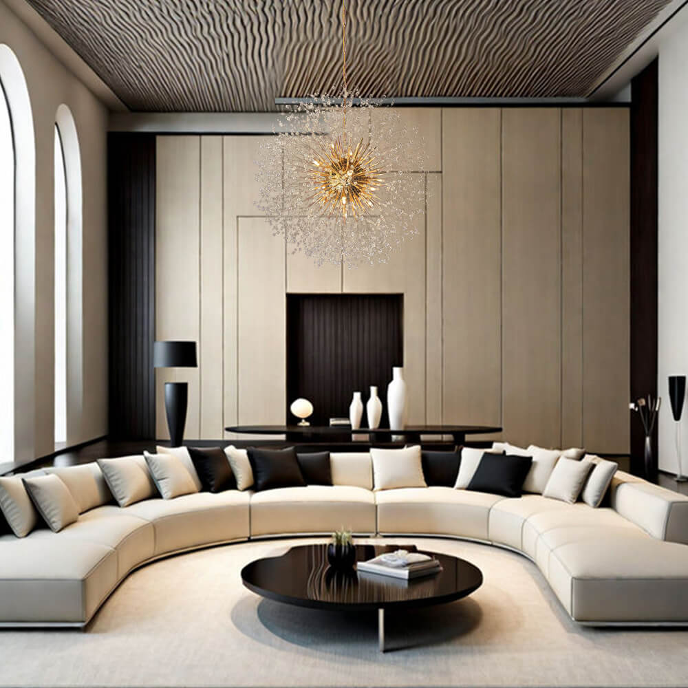 Gold brass sputnik chandelier ceiling light — GildNest UK