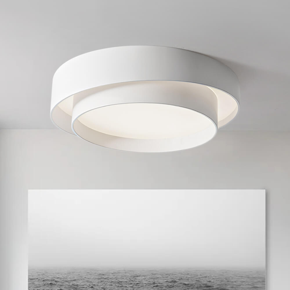 Rin Concentric Ring Flush Mount Ceiling Light installed in a kitchen