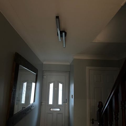 Black flush mount strip light detail — GildNest UK