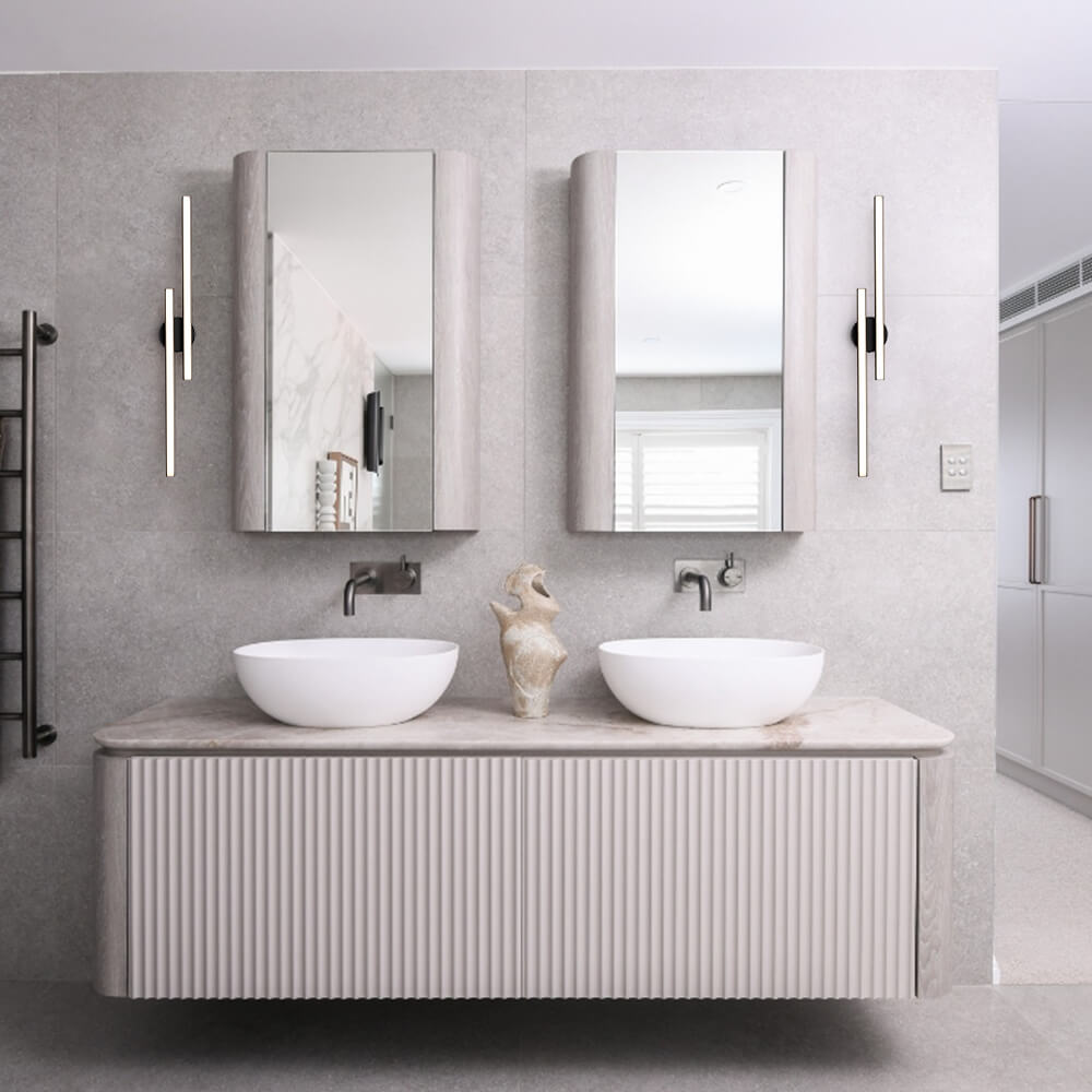 Black strip ceiling light bathroom UK — GildNest
