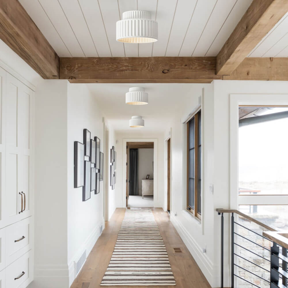 Wysa Nordic Ceramic Flush Mount Ceiling Light White