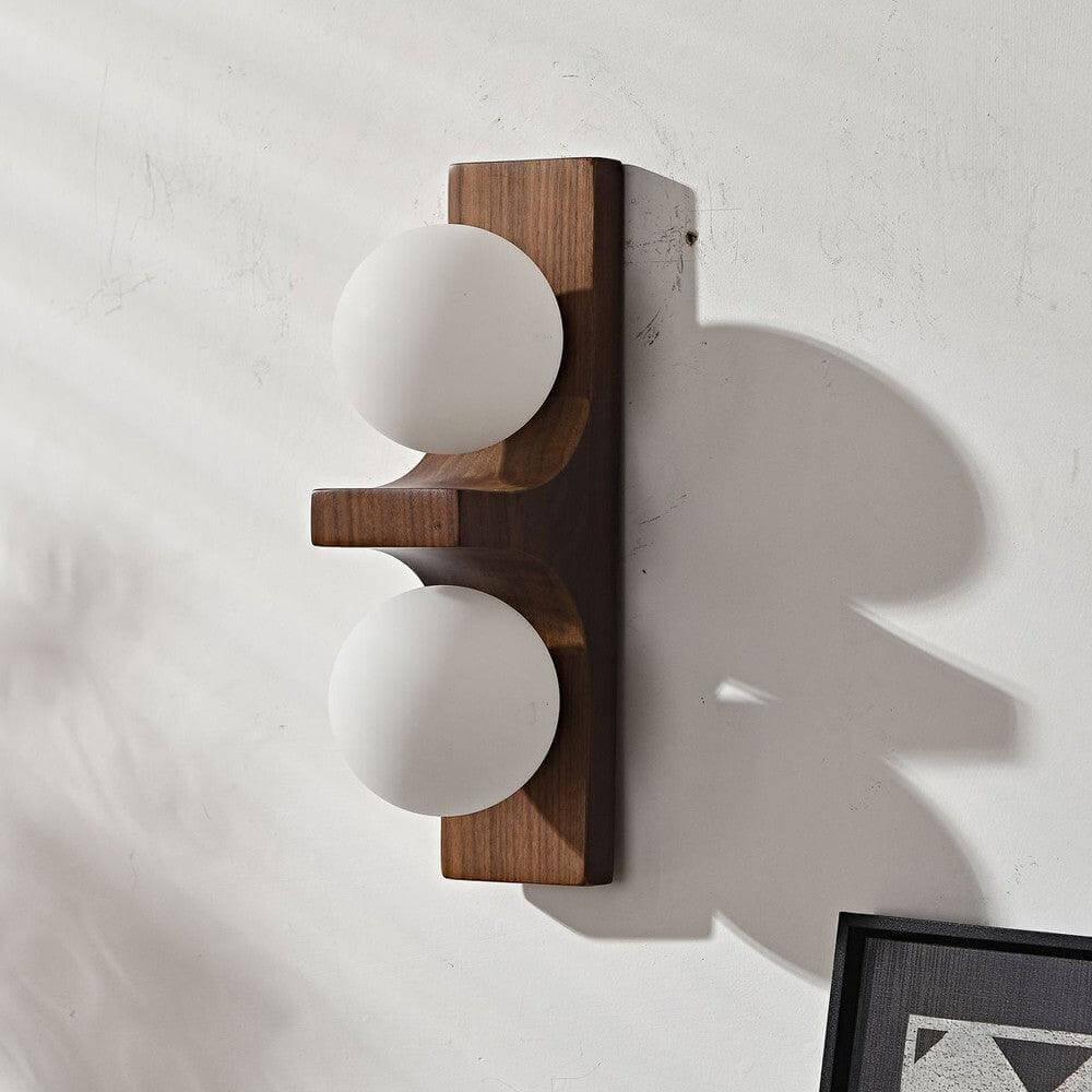 Eveline Double Wall Sconce Walnut Short