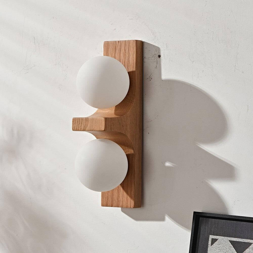Eveline Double Wall Sconce Oak Short