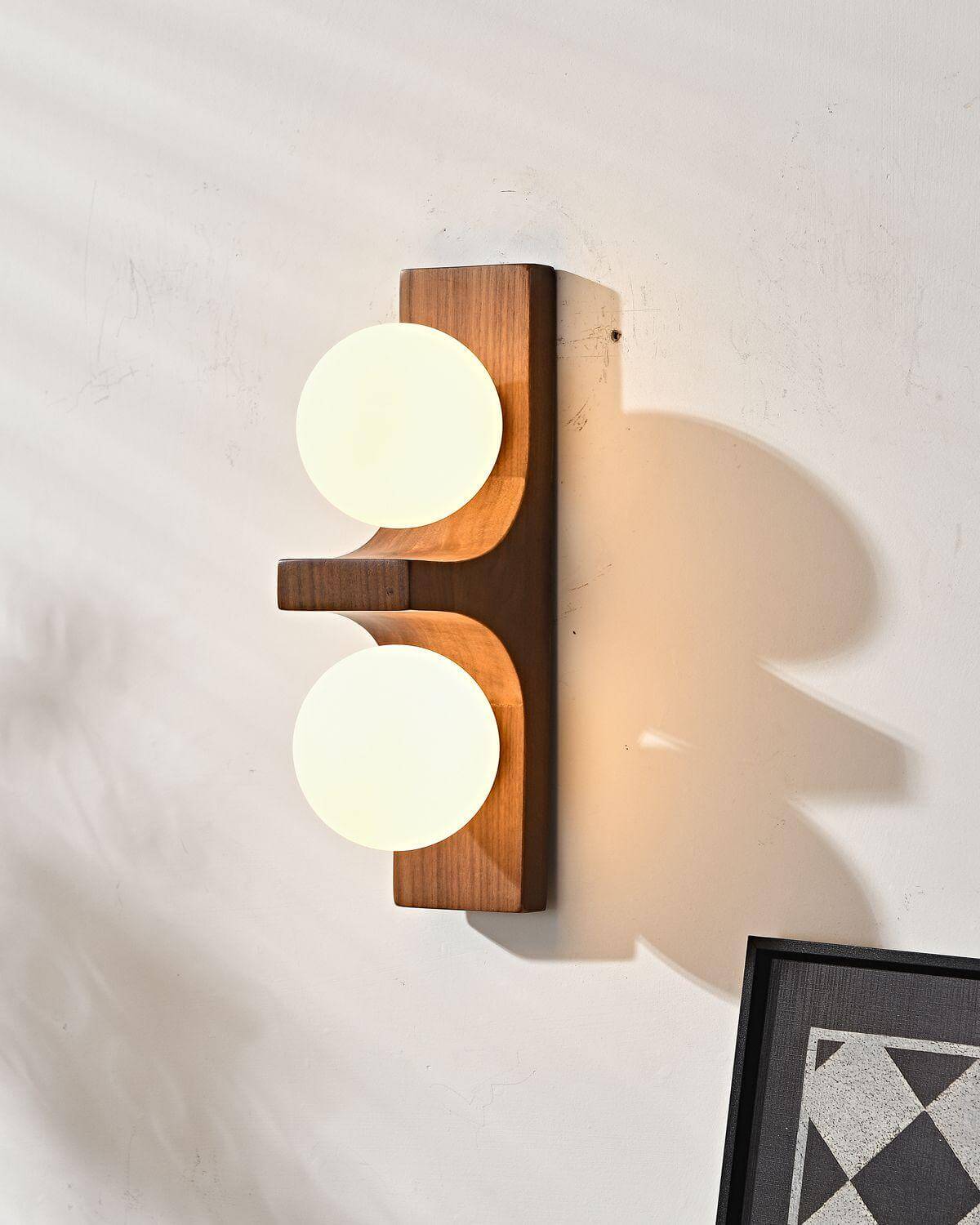 Eveline Double Wall Sconce lit closeup