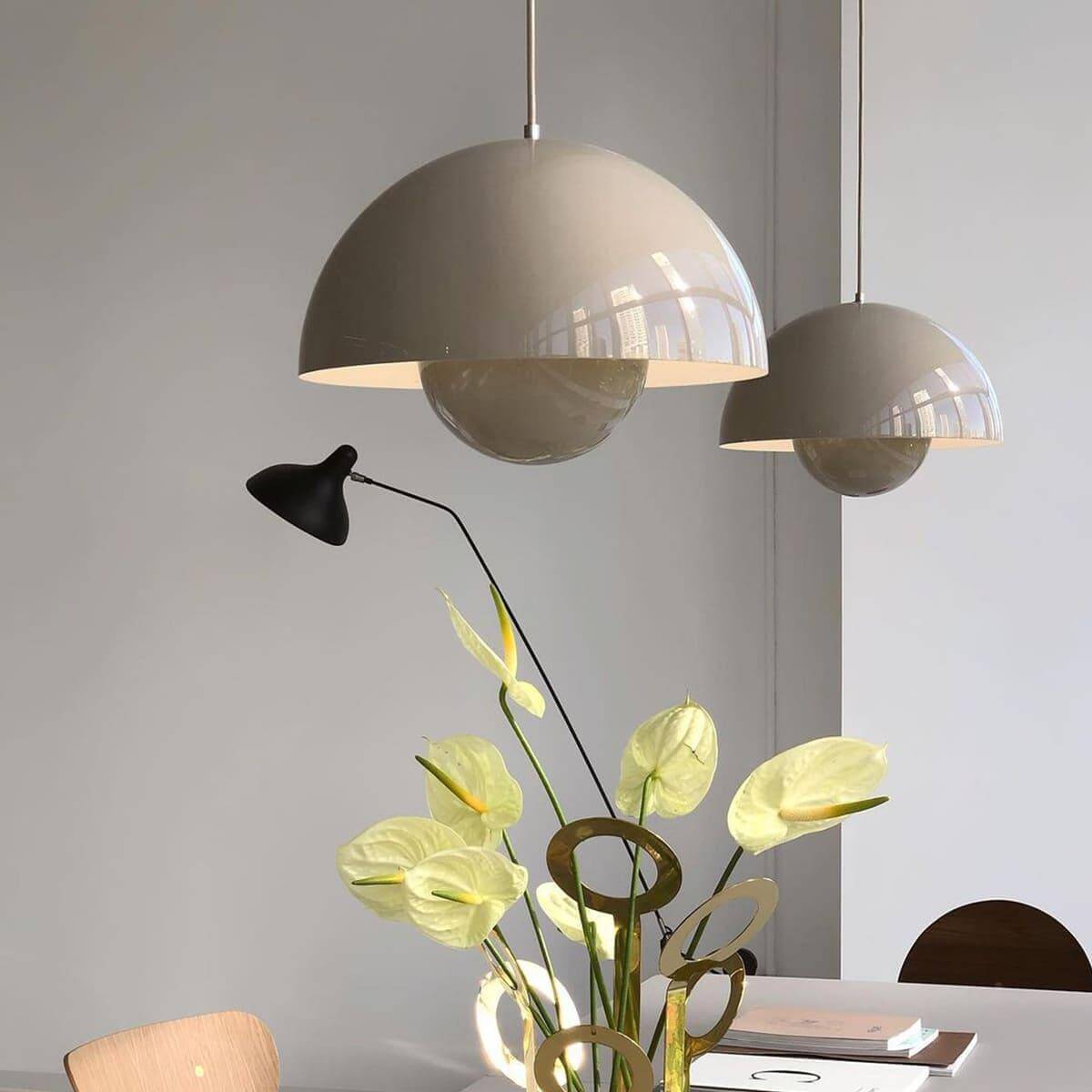 Flowerpot Pendant Lamp Large Beige Gray