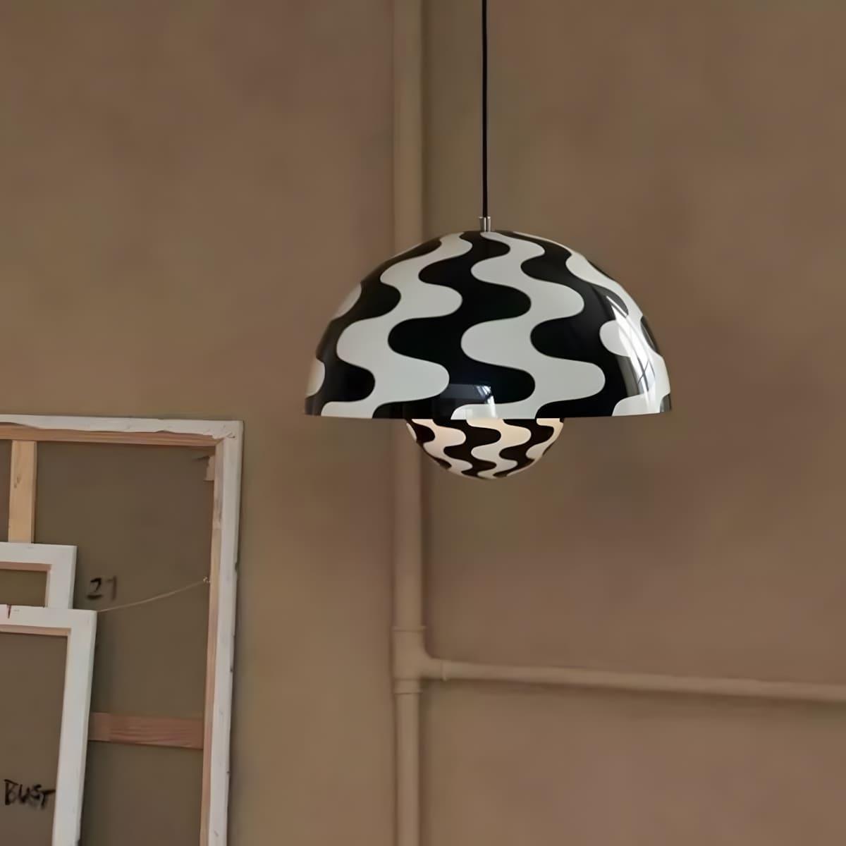 Flowerpot Pendant Lamp Large Black & White