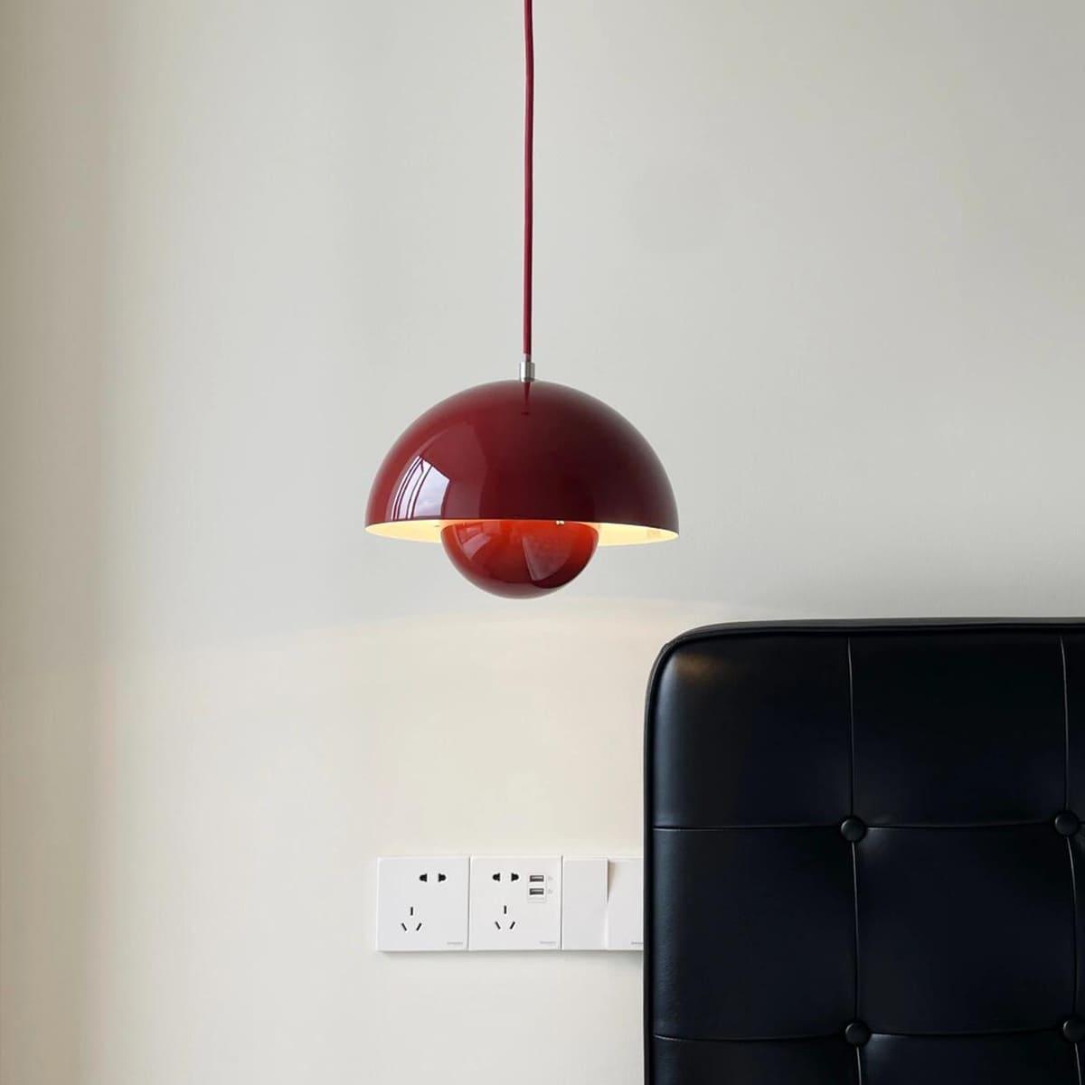 Flowerpot Pendant Lamp Small Red-brown