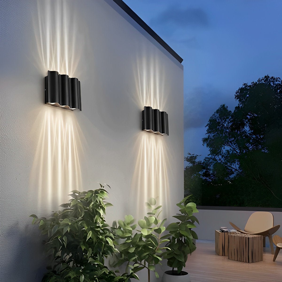 Waterproof Water Wave Up & Down Wall Sconce