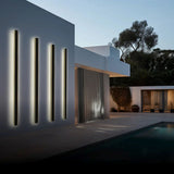 Silex linear outdoor LED wall light matte black — GildNest UK