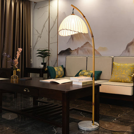 Bamboo Pole Floor Lamp Infinitely Dimmable