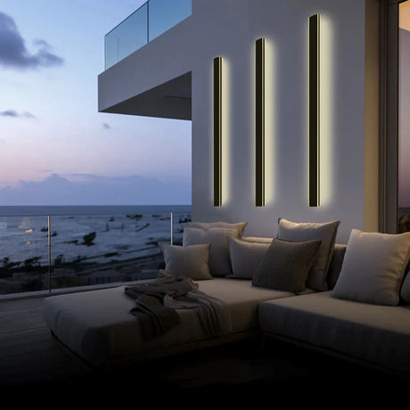 Silex linear LED wall light architectural view — GildNest UK
