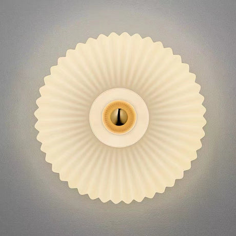 Iron Striped Glass Disc Wall Sconce detail
