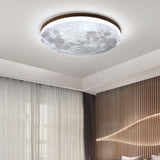Moon Round Flush Mount Ceiling Light detail