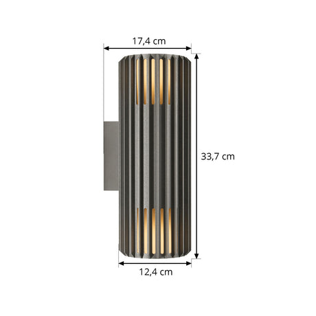 Aludra Double Outdoor Wall Lamp diffuser detail
