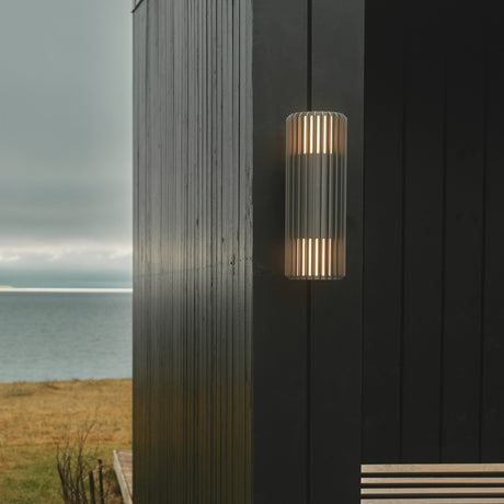 Aludra Double Outdoor Wall Lamp side view