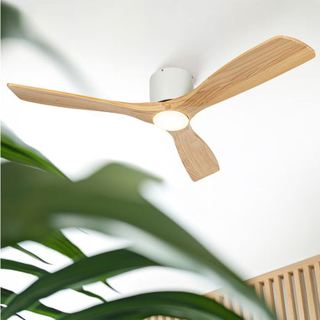 Jerri white wood-blade ceiling fan light — GildNest UK