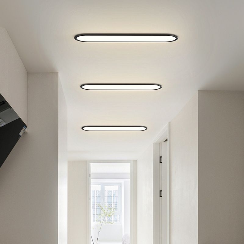 Rilo Oval Ceiling Light 80CM Black
