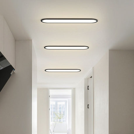 Rilo Oval Ceiling Light 80CM Black