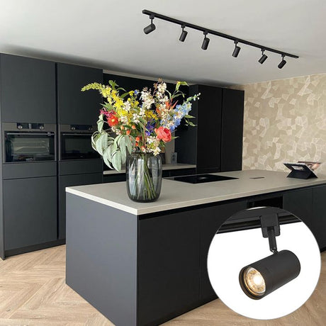 Iconic Jeana black track light with 6 spotlights — GildNest UK