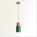 Macaron Cylinder Pendant Light Green