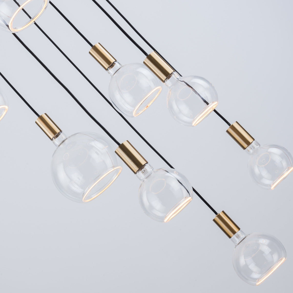 Roma 12 Light Spiral Pendant – Sculptural Multi-Drop Staircase Light