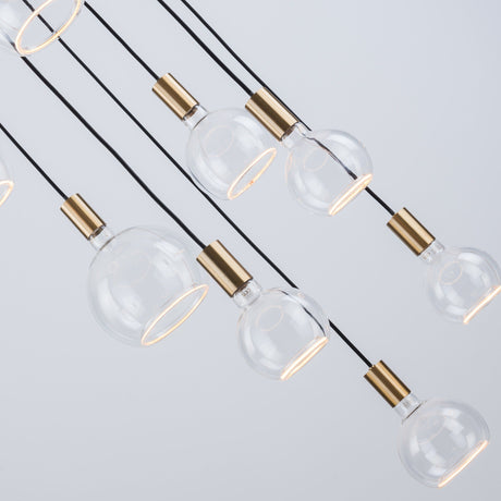 Roma 12 Light Spiral Pendant – Sculptural Multi-Drop Staircase Light