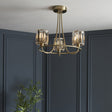 Berenice 3 Light Semi Flush – Antique Brass & Clear Glass
