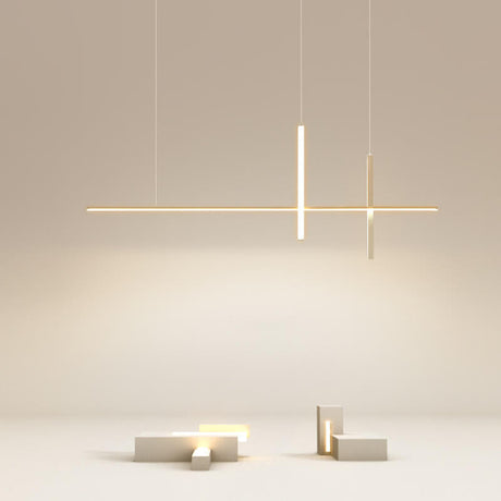 Long Line LED Chandelier White