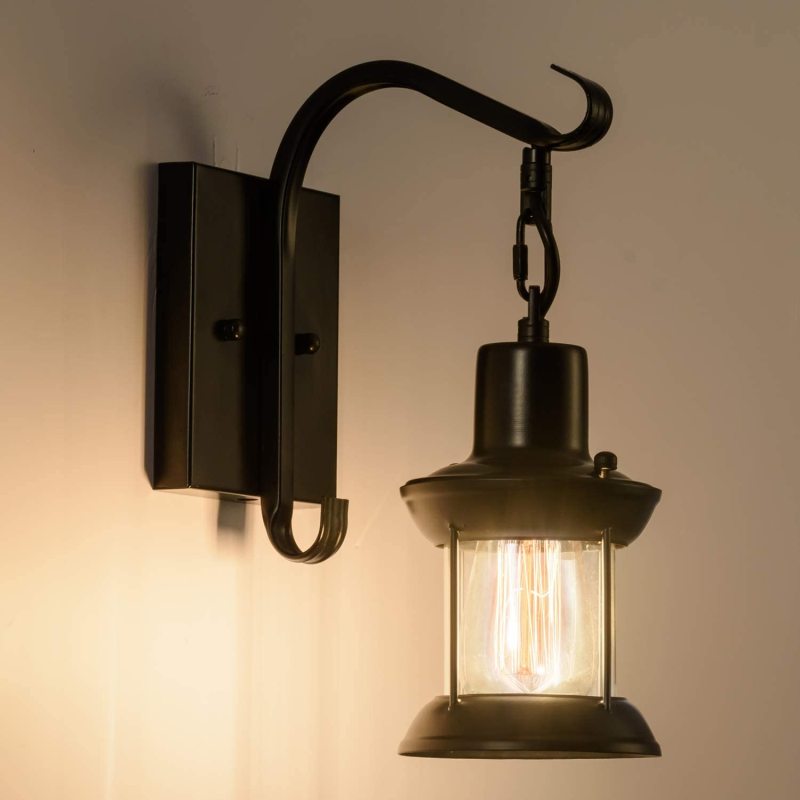 Etra wall lamp Black with bulb