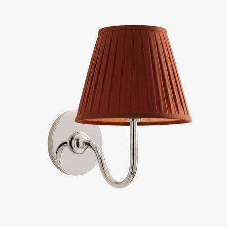Luvora Wall Lamp 1 Head / Chrome / Red Pleated