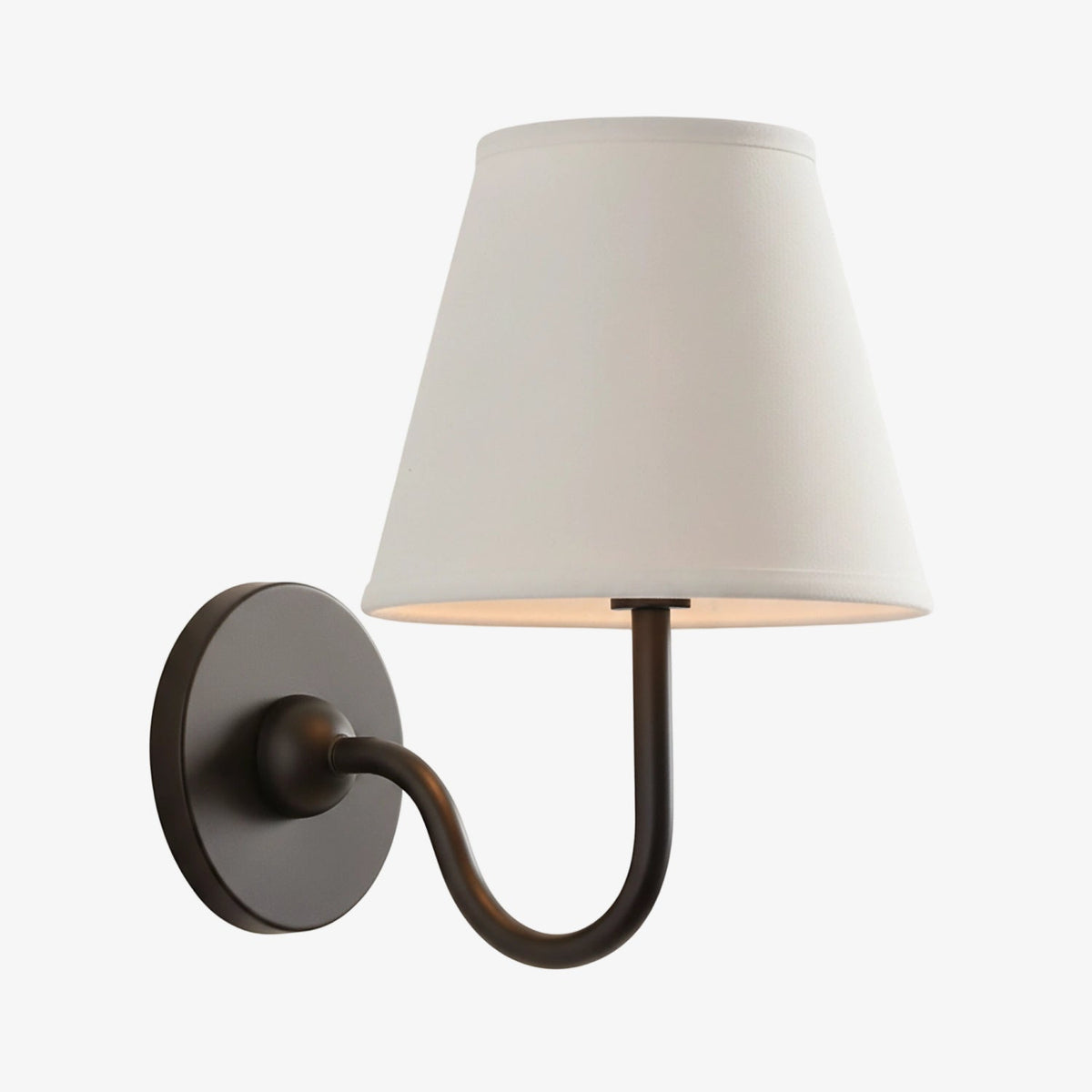 Luvora Wall Lamp 1 Head / Matte Black / White Plain