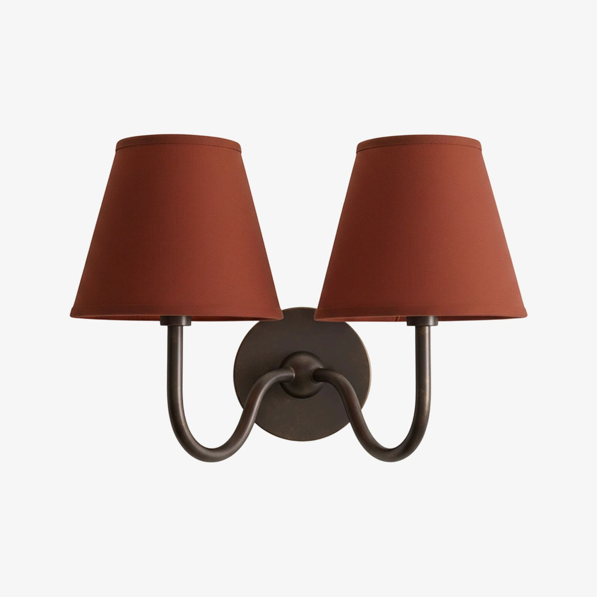 Luvora Wall Lamp 2 Heads / Matte Black / Red Plain