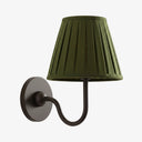 Luvora Wall Lamp 1 Head / Matte Black / Green Pleated