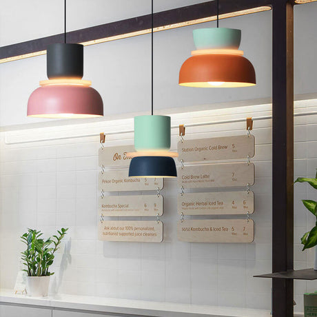 Macaron Pendant Light Small Green Blue