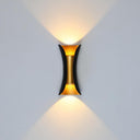 Noxel Curved Outdoor Wall Light black and gold