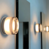 Nordic Luminous Dimple Glass Modern Wall Light
