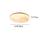 Moon Round Flush Mount Ceiling Light detail