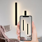 Silex linear outdoor LED wall light matte black — GildNest UK