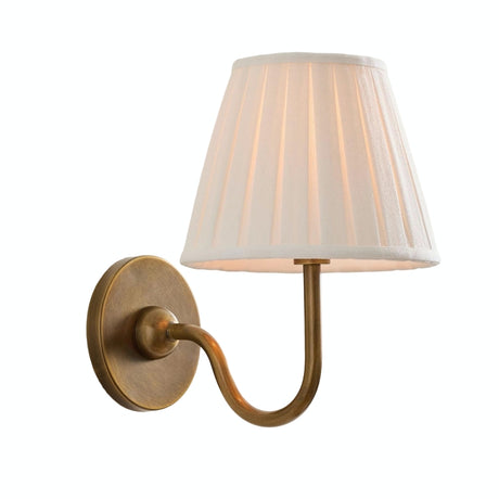 Luvora pleated linen shade wall lamp — GildNest UK