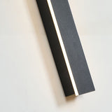 Silex linear outdoor LED wall light matte black — GildNest UK