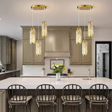 Elowen Crystal Cluster Pendant Light Gold 3-Light
