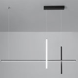 Long Line LED Chandelier Black detail