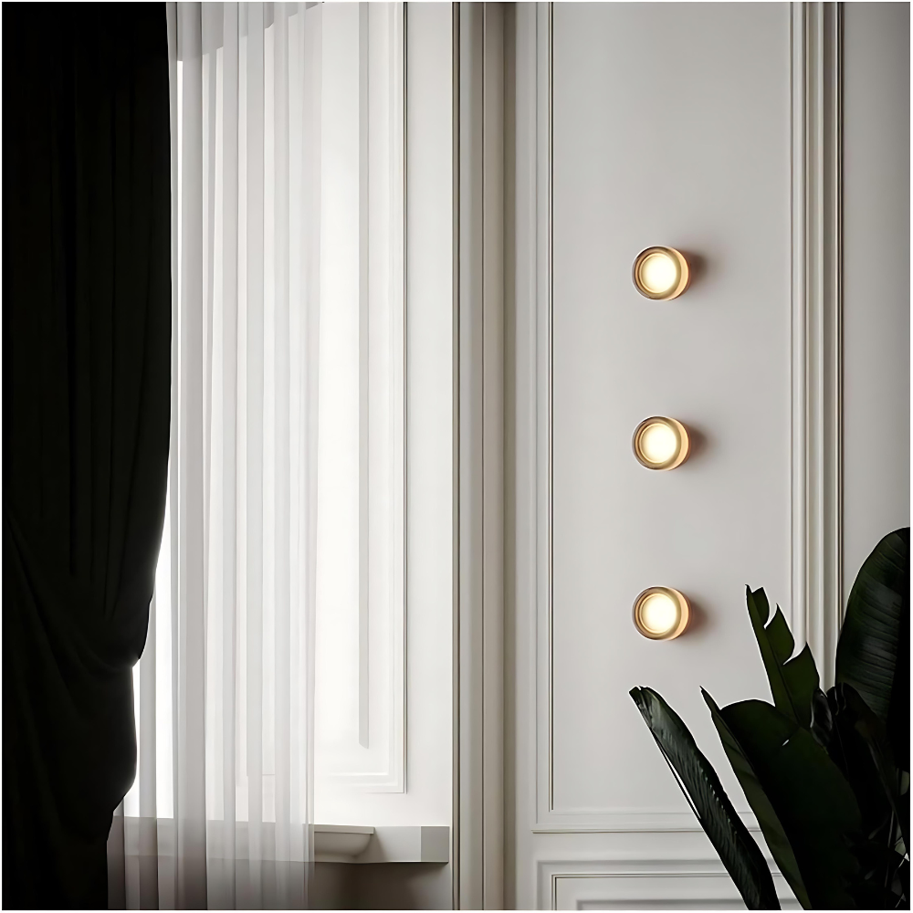 Nordic Luminous Dimple Glass Modern Wall Light