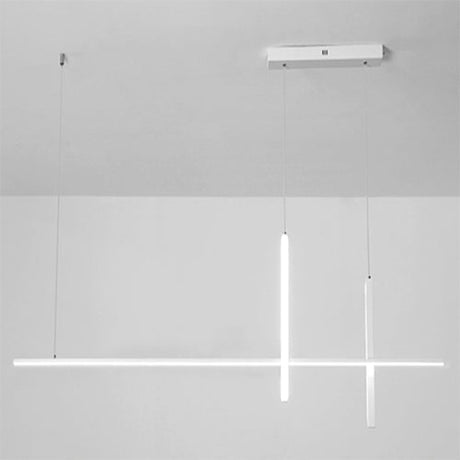 Long Line LED Chandelier White detail